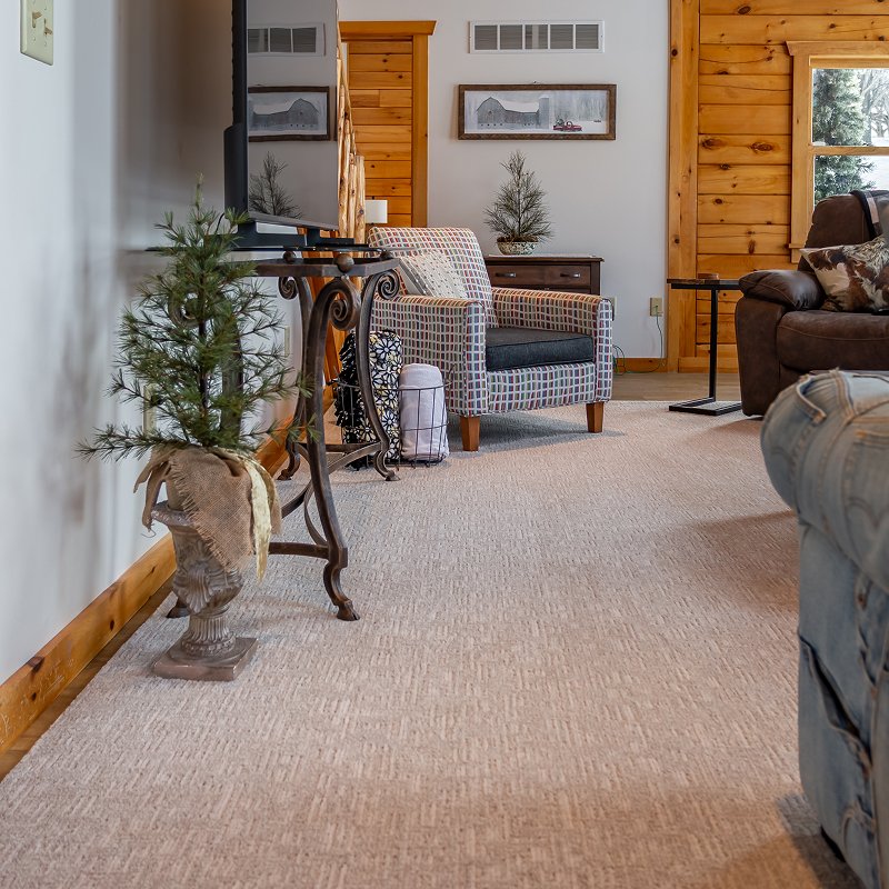 Living room in a New Providence, PA cabin with a LVP flooring