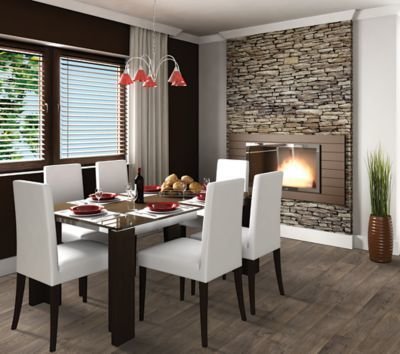 modern dining room ready for dinner