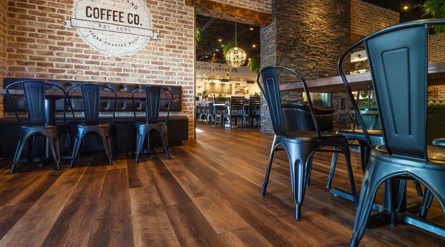 New laminate flooring for New Holland Coffee Shop