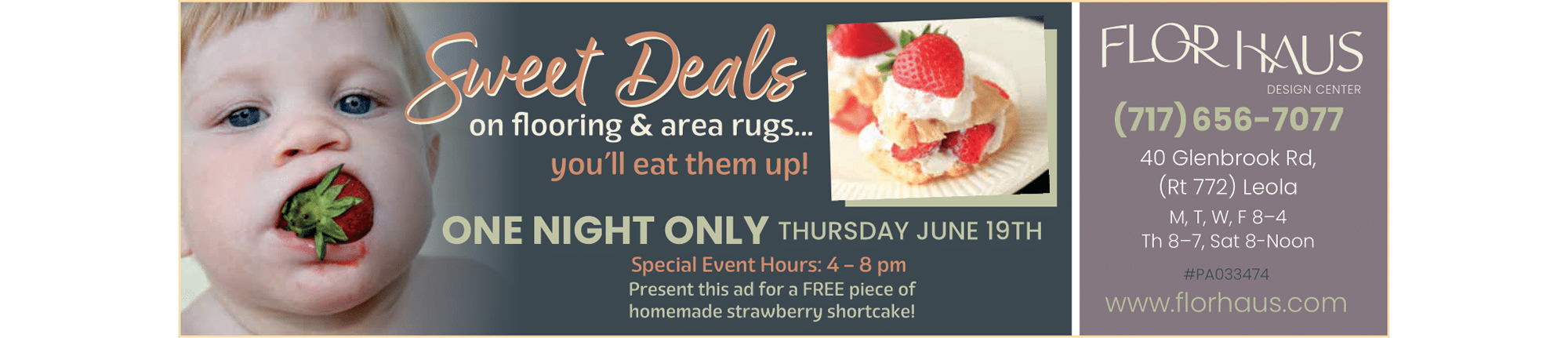 Sweet deals on flooring & area rugs at Flor Haus in Leola, PA