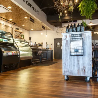 New laminate flooring for New Holland Coffee Shop